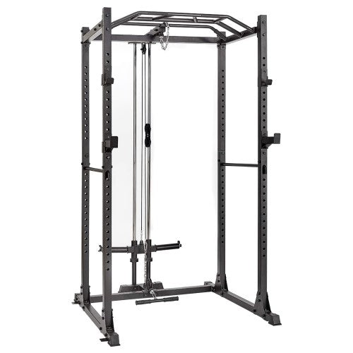 Power Cage, 1200LB Capacity Squat Rack with Cable Crossover Machine Power Rack with LAT Pull Down Attachments for Strength Training, Home, Gym - 1020160-162 Power Cage, 1200LB Capacity Squat Rack with Cable Crossover Machine Power Rack with LAT Pull Down Attachments for Strength Training, Home, Gym - 1020160-162